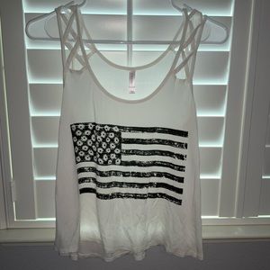 American flag crop tank top❤️